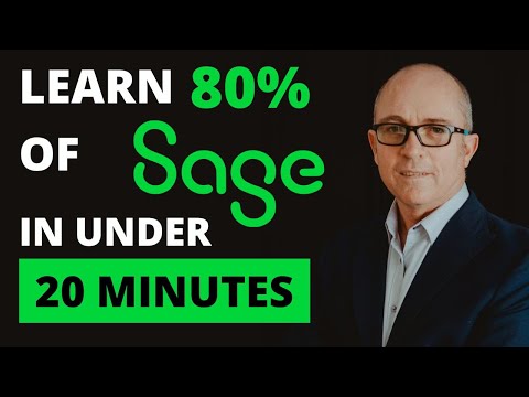 Sage Accounting! Learn 80% in under 20 MINUTES!