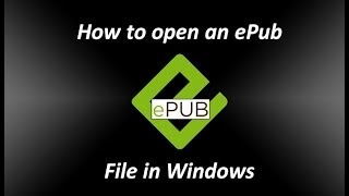 How to open an ePub file in Windows