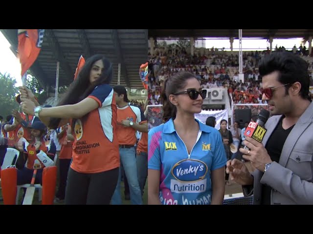 Genelia & Sonam Kapoor Cheering from the Dugout! Veer Marathi vs Mumbai Heroes | CCL Highlights