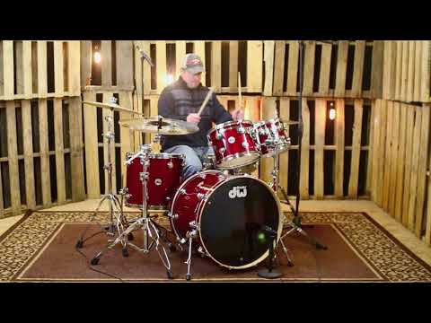 DW Collectors Maple Ruby Glass Drum Set - 22, 10, 12, 16 - SO#1149279