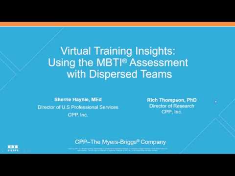 Virtual Training Insights: Using the MBTI® Assessment with Dispersed Teams