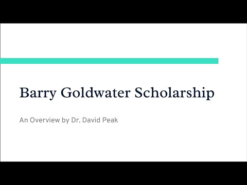 An Overview of the Goldwater Scholarship