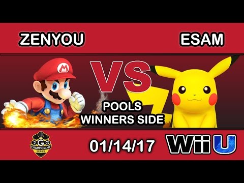 2GGC: Genesis Saga - eM | Zenyou (Mario) Vs. PG | Esam (Pikachu) Winners Side - Smash Wii U