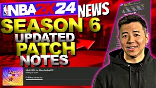 OFFICIAL PATCH NOTES FOR SEASON 6 - NBA 2K24 NEWS UPDATE