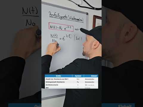Kammst du das ⚛️ Zerfallsgesetz aus der Nuklear-Medizin ⚕️umstellen? #physik #medizinstudium