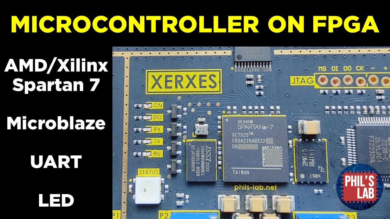 (Sponsored) Microcontroller on FPGA (Microblaze, UART, GPIO) - Phil's Lab #108