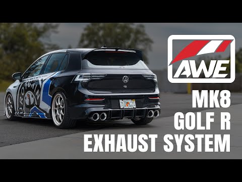 We got the AWE MK8 Golf R Exhaust installed