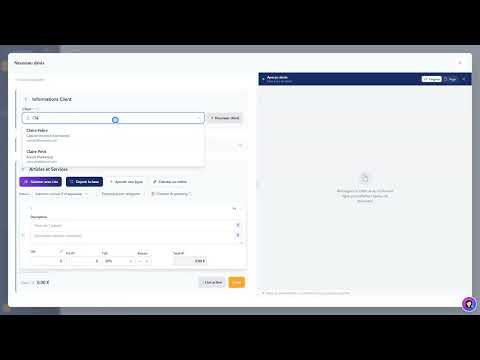 Tutoriel vidéo : Aperçu en direct du devis — Formation FacturesPro