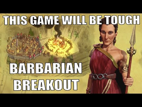 This Mod Makes Barbarians INSANELY HARD (You Should Try It!!!) #1 Gorgo Deity Civ 6
