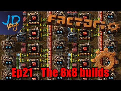 Ep21 The 8x8 builds ⚙️ Factorio Rocket Rush ⚙️ Gameplay, Lets Play