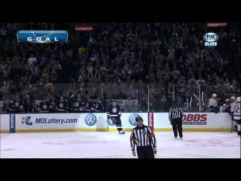 Patrik Berglund Penalty shot 24 Jan 2013 Nashville Predators vs St. Louis Blues NHL Hockey