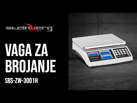 videozapis - Vaga za brojanje - 30 kg / 1 g - bijela
