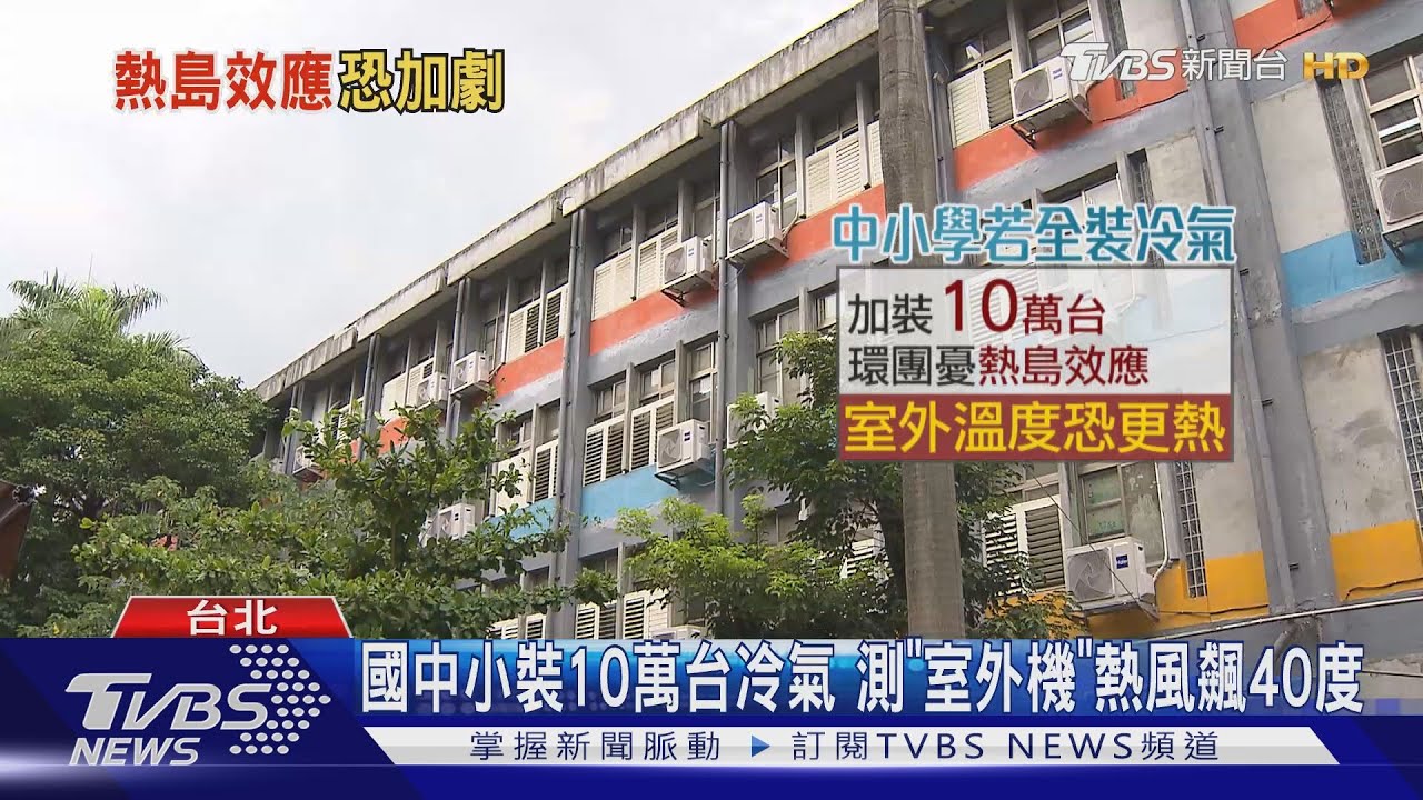國中小裝10萬台冷氣　測「室外機」熱風飆40度