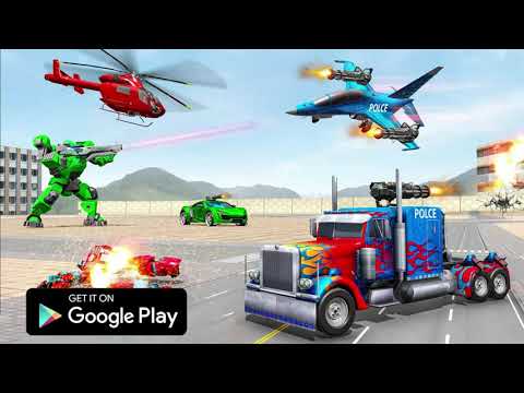 Police Truck Robot Game – Dino Gameplay Video