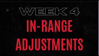 VCP Training Week 4: In-Range Adjustments