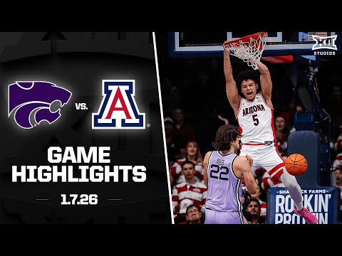 Kansas State vs. #1 Arizona Game Highlights | 2025-26 Big 12 Men's Basketball