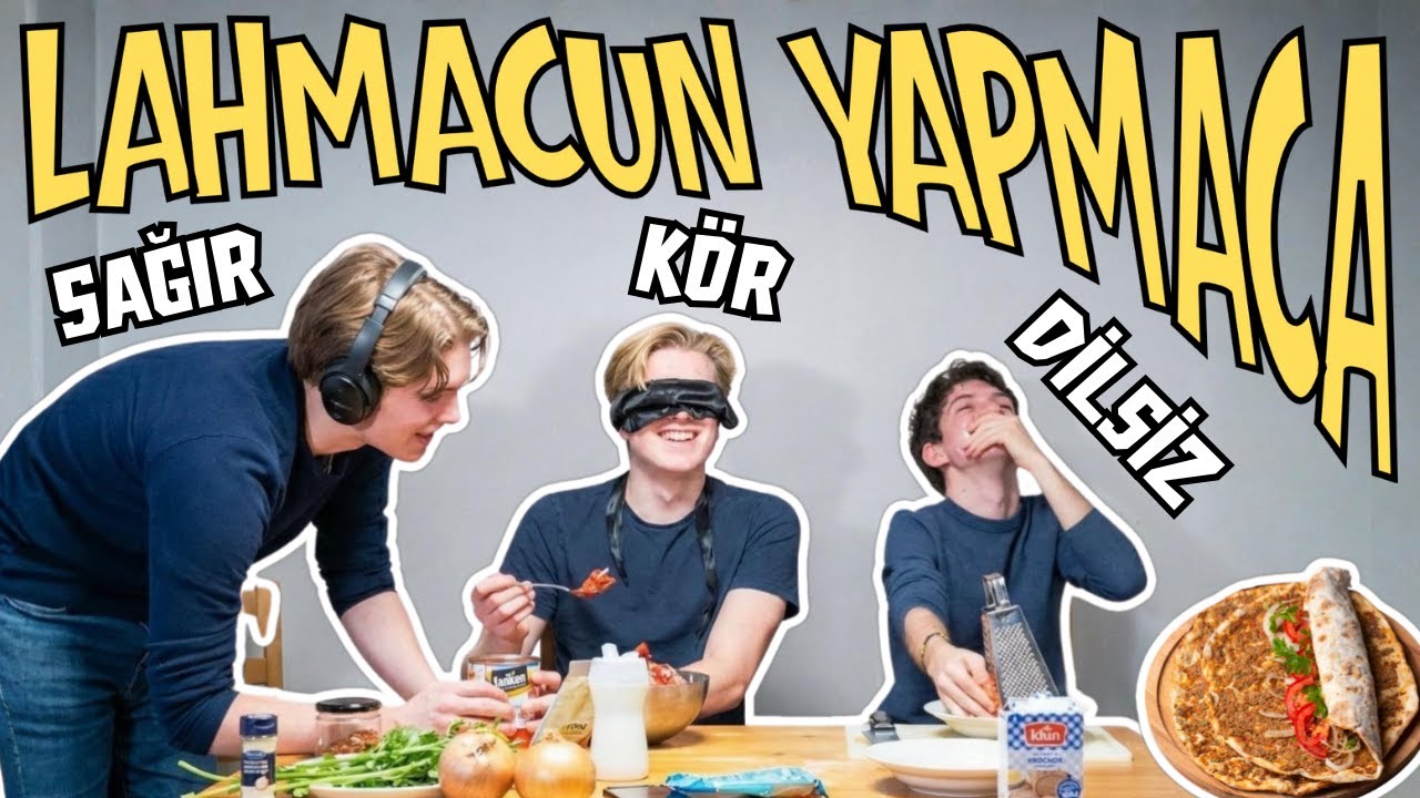 Norveçlilere Lahmacun Yaptırdık | Sağır, Kör, Dilsiz @kusbakisi2023‬ #challenge