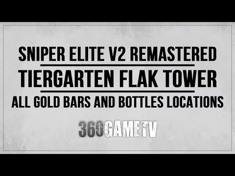 Sniper Elite V2 Remastered Mission 6 Tiergarten Flak Tower Gold Bars / Hidden Bottles Guide