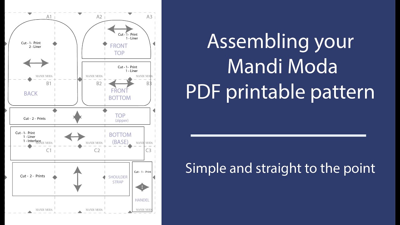 INSTRUCTIONS FOR PDF PATTERN ASSEMBLY