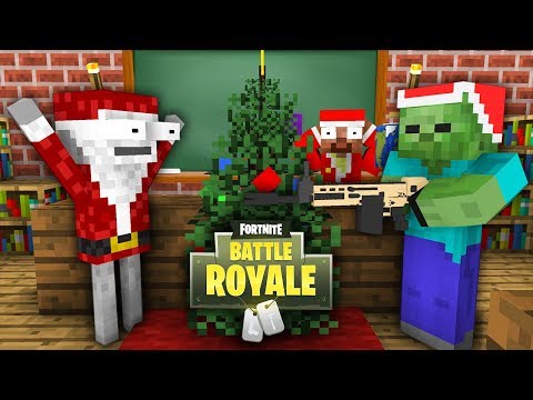 Monster School : FORTNITE BATTLE ROYALE CHRISTMAS SEASON 7 CHALLENGE - Minecraft Animation