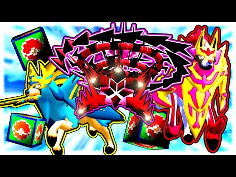 Super Pixelmon Lucky Block Battle - ZACIAN, ZAMAZENTA, AND ETERNATUS! (Minecraft Pokemon Mod)
