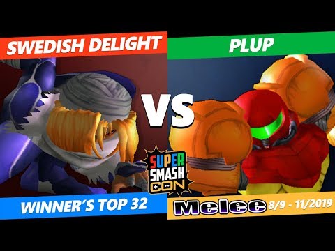 SSC 2019 SSBM -  Swedish Delight (Sheik) VS PG Plup (Samus) Smash Melee Winner's Top 32