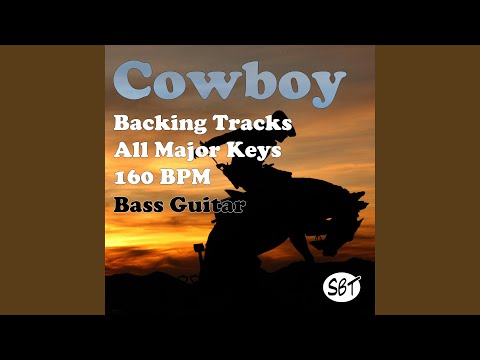 Cowboy Bass Guitar Backing Track in E Major 160 BPM, Vol. 1