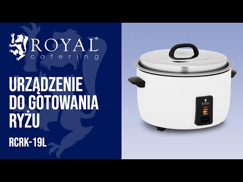 Video - Urządzenie do gotowania ryżu - 19 litrów - 2800 W - Royal Catering
