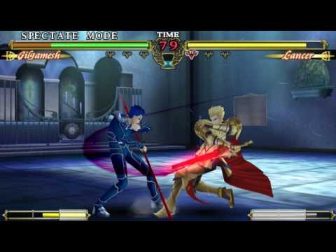 Fate Unlimited Codes PSP - Gilgamesh VS Lancer