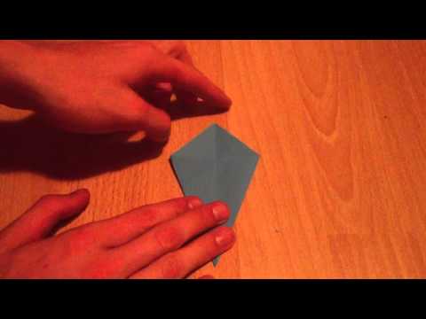 Origami Wal selber basteln - Bastelanleitung Papier Wal