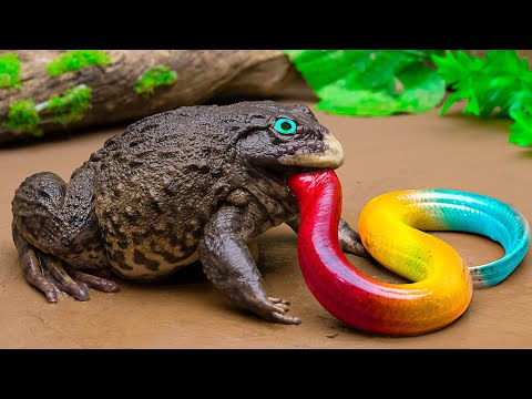 Survival Battle - Koi Fish Help Big Koi Mom And Frog Hunt Eels - Stop Motion Fish In Mud - Coco