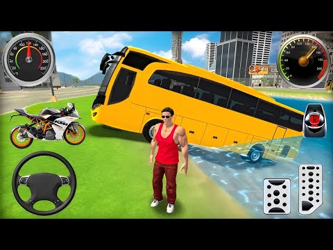 Go to Town 6 - Transport Bus & Bike Driving in Open World Game - Android Gameplay