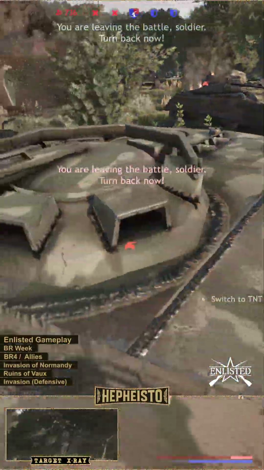 Rifleman eliminates Tiger II H with TNT Charge