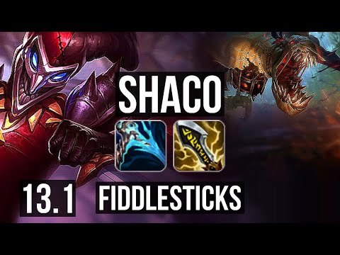 SHACO vs FIDDLE (JNG) | 14/0/3, Legendary, 1.6M mastery, 900+ games | EUW Master | 13.1