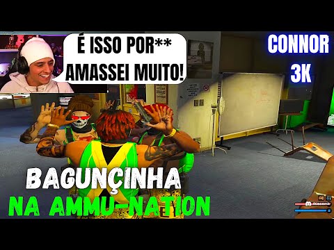 CONNOR FAZ 3K NA AMMU-NATION ! - COM JAMAICA E CJ - E COMEMORA MUITO - GTA RP