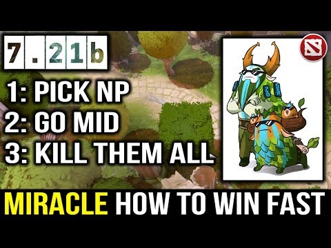 Miracle show his talent with Nature Prophet in Middle lane 7.21b Dota