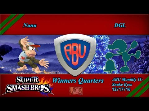 ABU 11: Nunu (Diddy Kong) vs. DGL (GnW) - SSB4 Singles