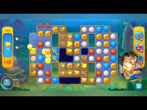 Fishdom 2022, no boosters, level 313 -  прохождение без бустеров,  313 уровень.