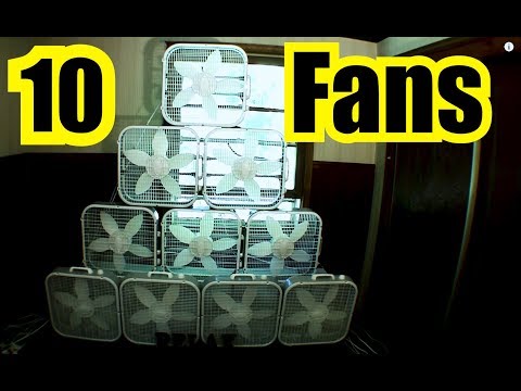 10 BOX FANS = LOUD FAN NOISE SOUND BLOCKER or SOUND MASKING FOR SLEEPING 10 HOURS