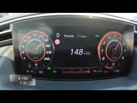 2021 Hyundai TUCSON 1,6 T-GDi Hybrid Acceleration 0-100-160km/h, 80-120km/h