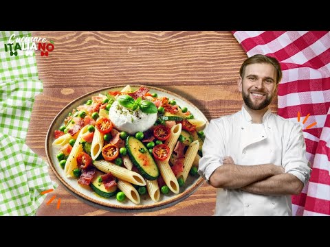 Penne Primavera con Verdure e Burrata 🌸🍝 | Ricetta Facile e Gustosa per la Bella Stagione!