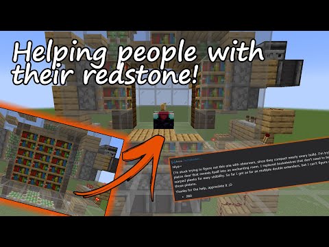 Helping people with their minecraft redstone contraptions! Secret bookcase door #shorts