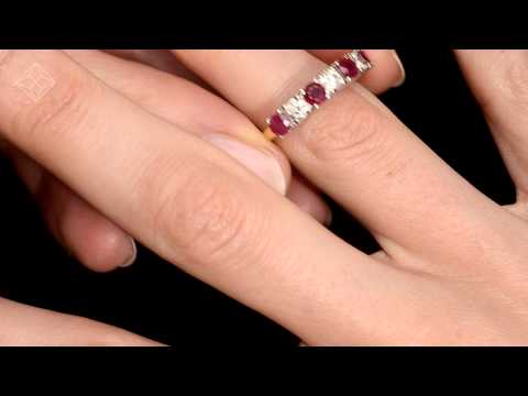 FT32-TF - Ruby 1CT and Diamond Ring 0.50CT 18K Gold