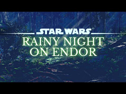 Star Wars 4K Ambience | Rainy Night on Endor | Sleep, Study, Ambient Noise | Rain, No Music [8 Hrs.]