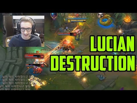 DESTROYING WITH LUCIAN - TSM Bjergsen Korean SoloQ (Stream Highlights)