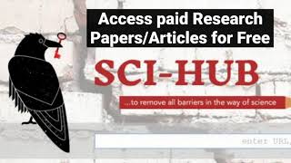How to Access paid Research Papers/Articles for Free || sci-hub