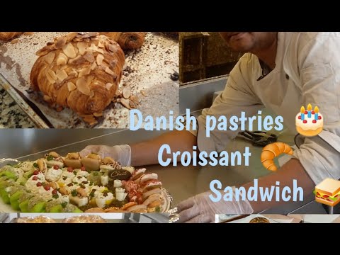 Danish pastries 🎂 and  Croissant 🥐 Dough lamination, Cutting, Topping, Proofing, Baking
