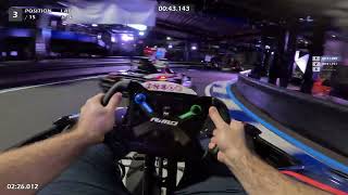 First time on Track 1 at Supercharged in Edison, NJ Go Kart Full Race w/ HUD on GoPro 4K POV