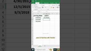 Calculate Years of Experience in Excel | YEARFRAC Function Explained