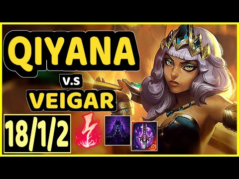 NARU (QIYANA) vs VEIGAR - 18/1/2 KDA MID CHALLENGER GAMEPLAY - EUW